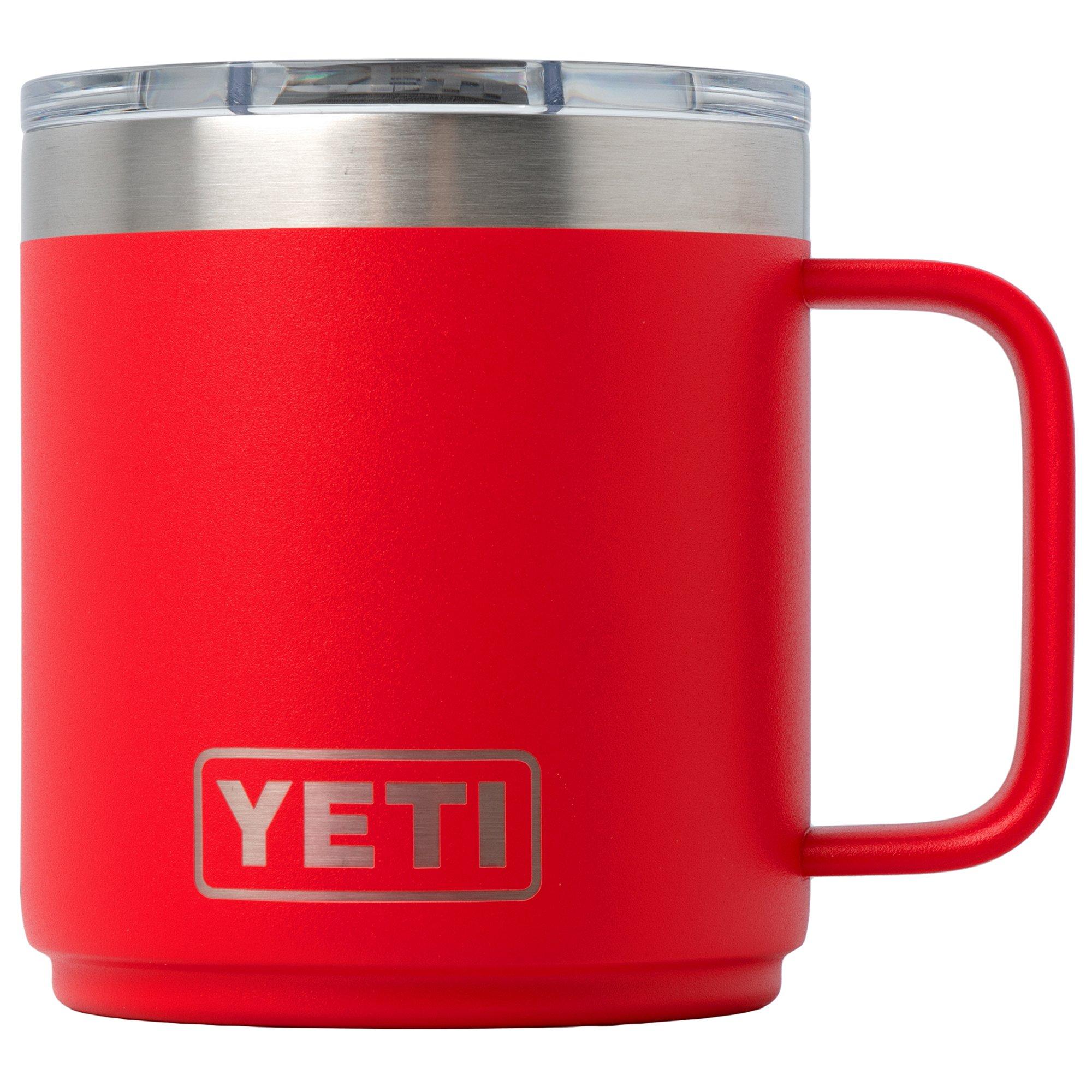 Yeti Rambler Stackable Mug 2.0 10oz Mag Slider Lid, Rescue Red, stapelbare Thermotasse mit Deckel, 295 ml