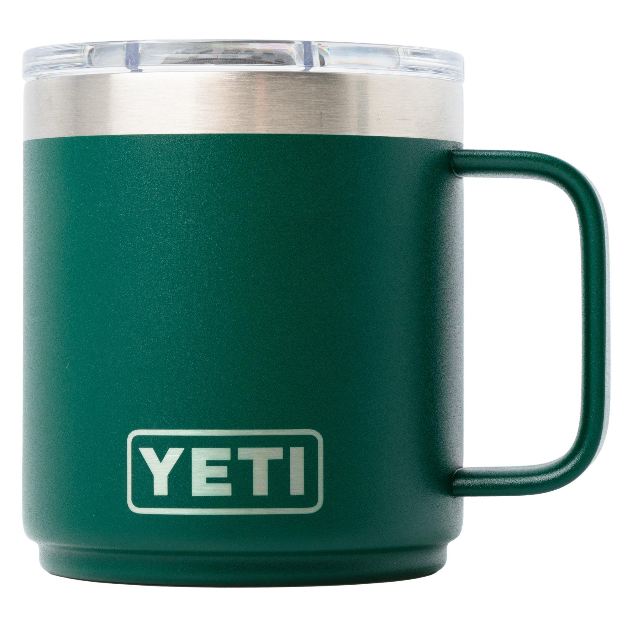 Yeti Rambler Stackable Mug 10oz Mag Slider Lid, Black Forest Green, stapelbare Tasse mit Deckel, Thermo, 295 ml