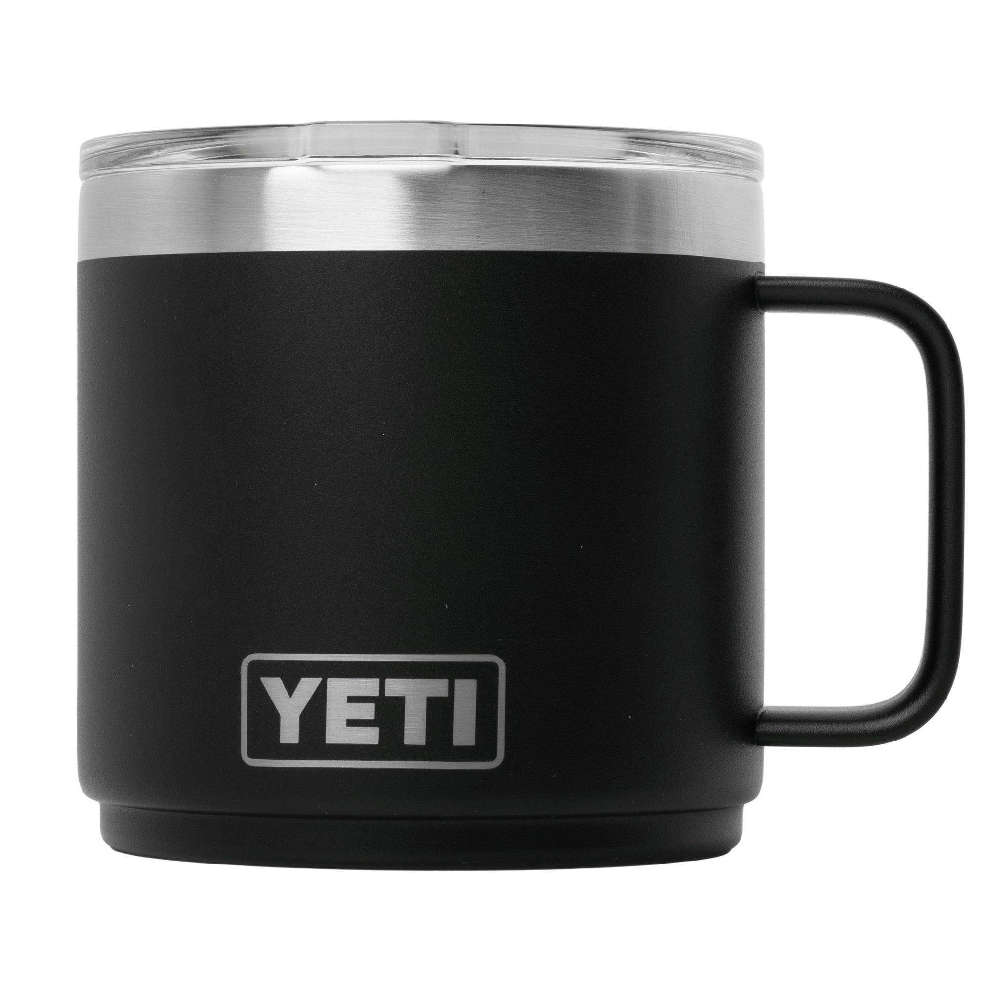 Yeti Rambler Stackable Mug 2.0 14oz Mag Slider Lid, Black, stapelbare thermosmok met deksel, 414 ml