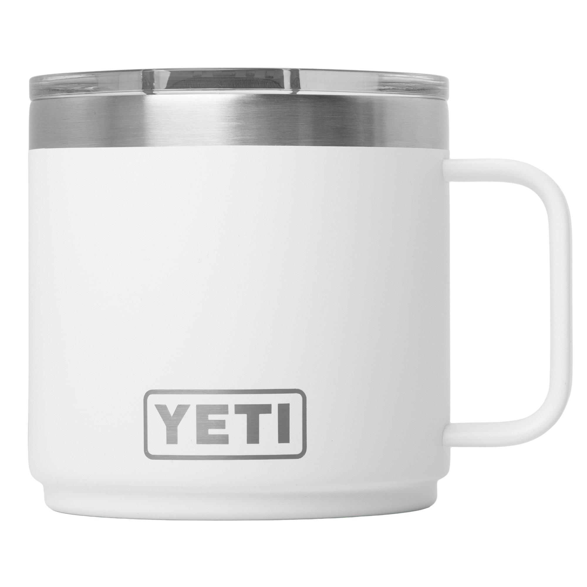 Yeti Rambler Stackable Mug 2.0 14oz Mag Slider Lid, White, stackable mug with lid, 414 ml