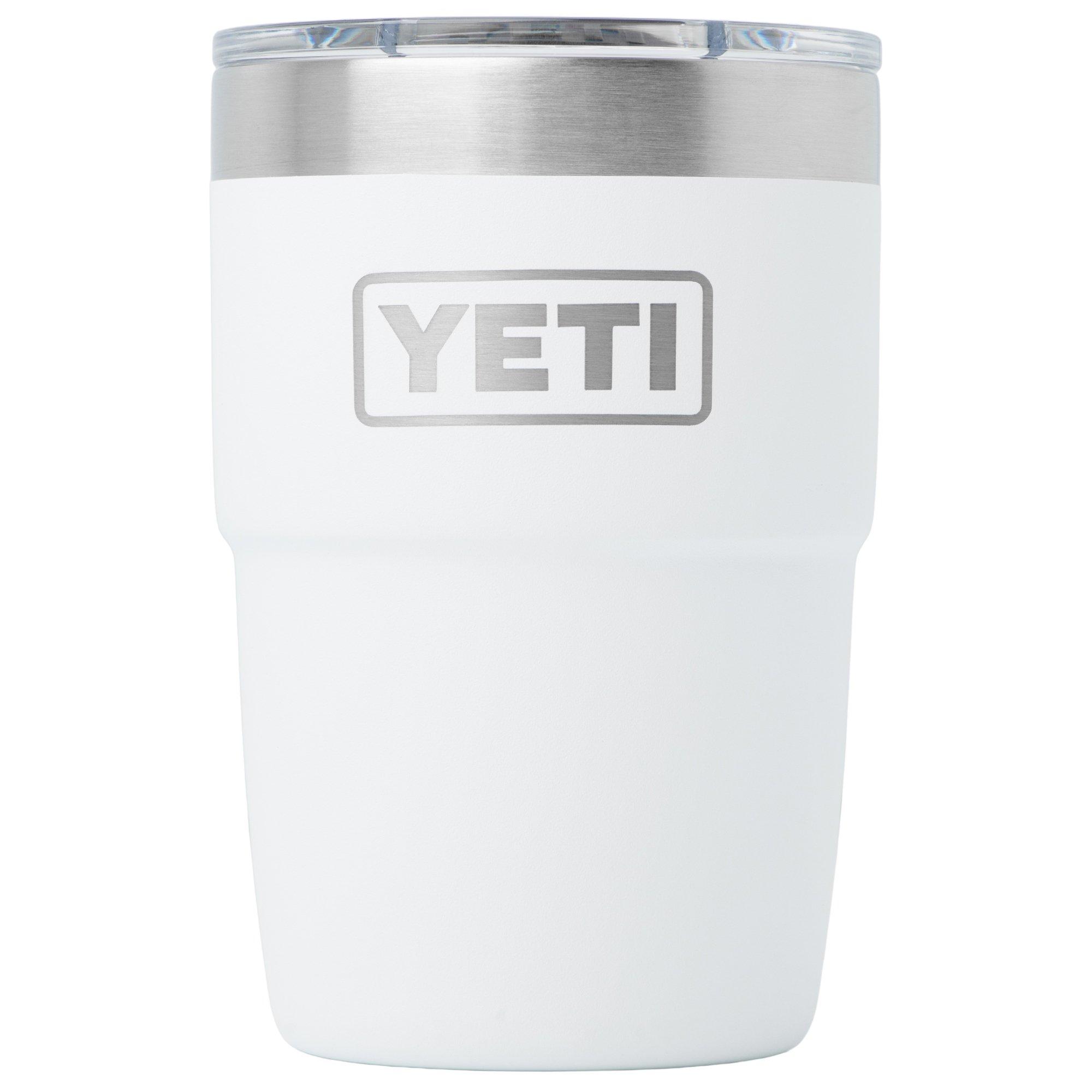 Yeti Rambler Stackable Cup 8oz Mag Slider Lid, White, stackable mug with lid, 237 ml