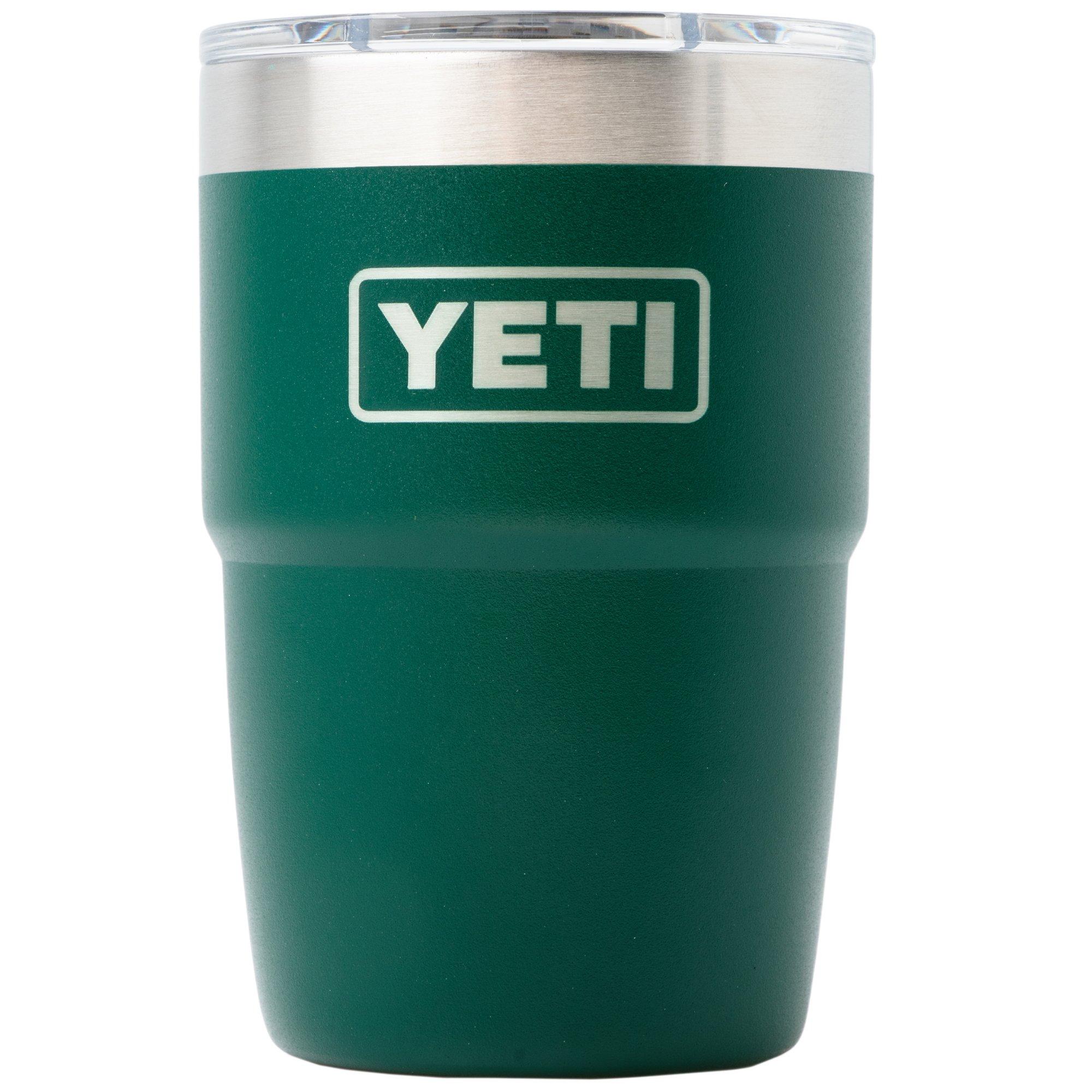 Yeti Rambler Stackable Cup 8oz Mag Slider Lid, Black Forest Green, stapelbarer Thermobecher mit Deckel, 237 ml