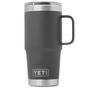 Image for Yeti Rambler Travel Mug 20oz Stronghold Lid, Charcoal Grey, thermos travel mug with lid, 591 ml