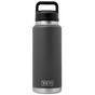 Image for Yeti Rambler Bottle 36oz Chug Cap, Charcoal Grey, thermos flask with drinking cap, 1L