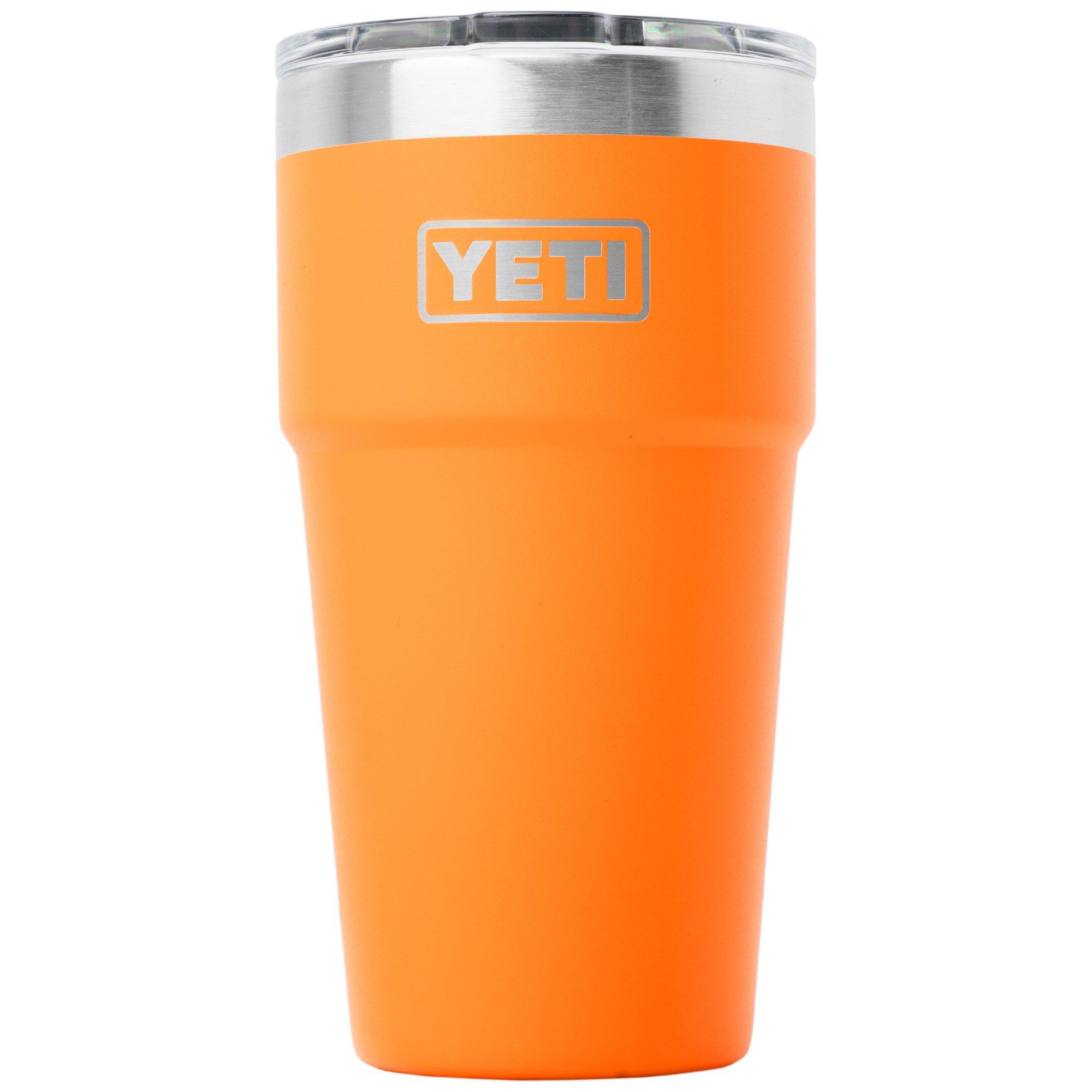 Yeti Rambler Stackable Cup 20oz Mag Slider Lid, King Crab Orange, stapelbarer Thermobecher mit Deckel, 591 ml