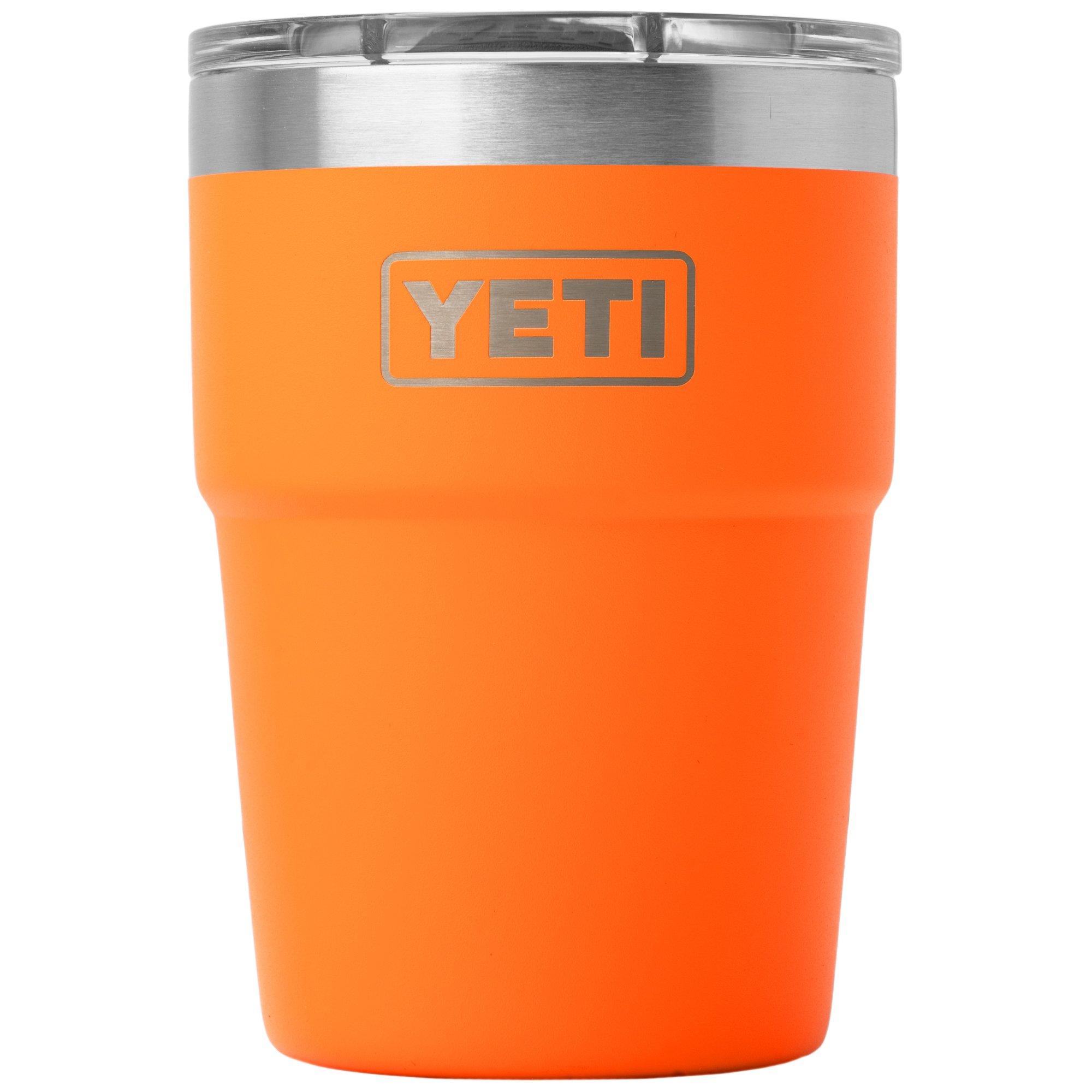 Yeti Rambler Stackable Cup 16oz Mag Slider Lid, King Crab Orange, stackable thermos lowball with lid, 473 ml