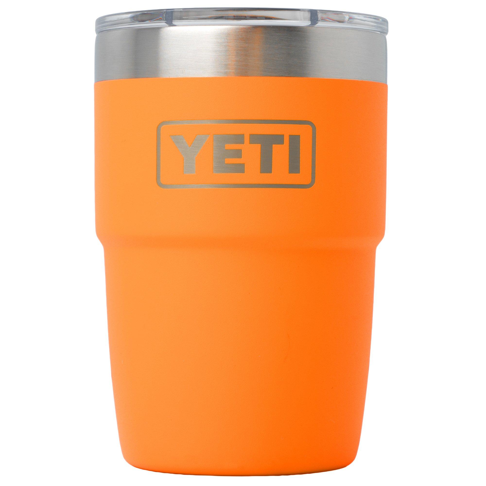 Yeti Rambler Stackable Cup 8oz Mag Slider Lid, King Crab Orange, stapelbarer Thermobecher mit Deckel, 237 ml