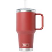 Image for Yeti Rambler Straw Mug 35oz Straw Lid, Stag Red, insulated mug with lid and straw, 1L