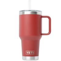 Image for Yeti Rambler Straw Mug 35oz Straw Lid, Stag Red, insulated mug with lid and straw, 1L