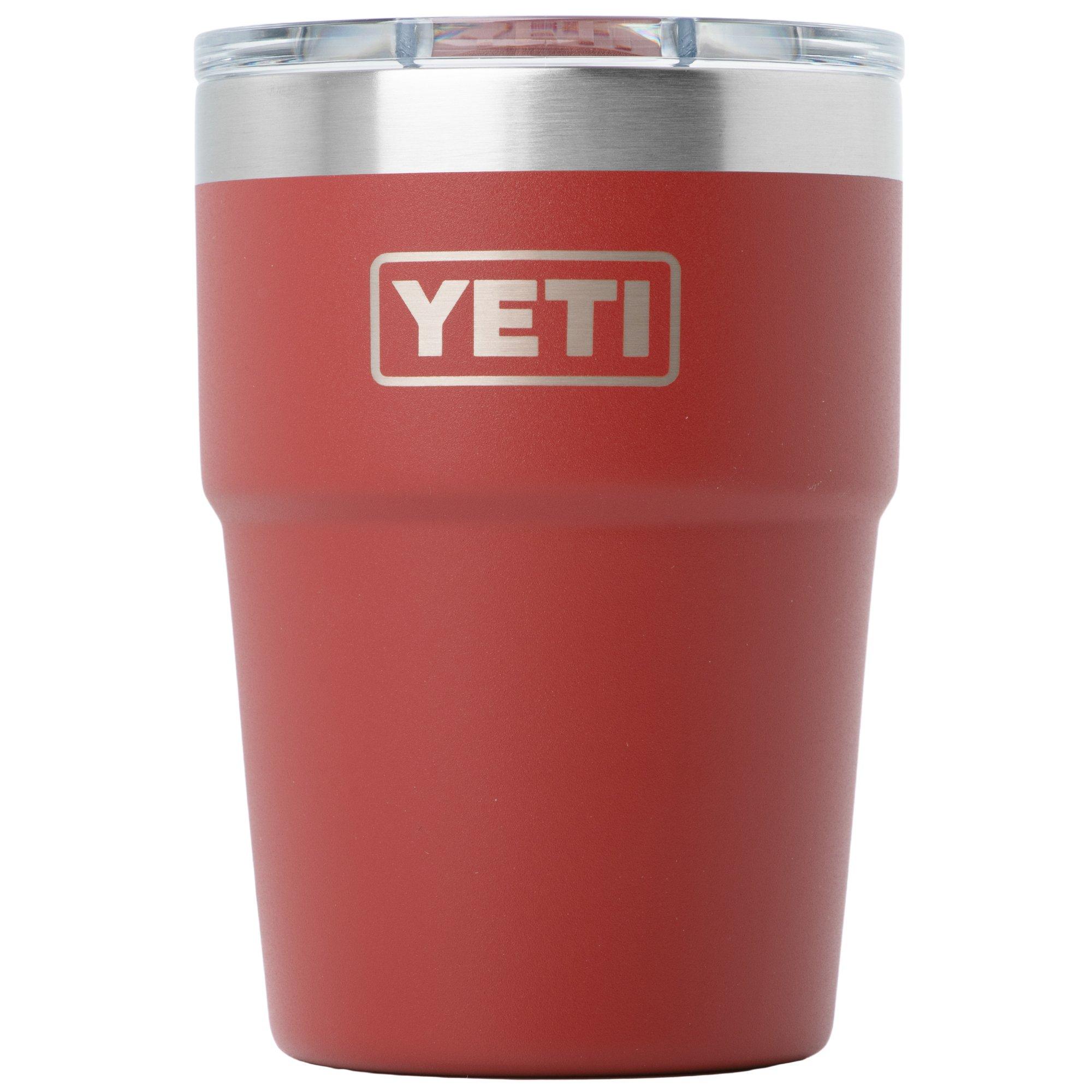 Yeti Rambler Stackable Cup 16oz Mag Slider Lid, Stag Red, stackable thermos lowball with lid, 473 ml