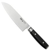 Yaxell Ran 36057, Juego de cuchillos de 2 piezas santoku 16,5 cm y afilador de cuchillos