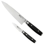 Yaxell Ran Juego de regalo de 2 piezas: cuchillo de chef de 20 cm, cuchillo de pelar de 8 cm
