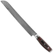 Yaxell Super Gou 37108 couteau à pain acier damassé 161 couches, 23 cm