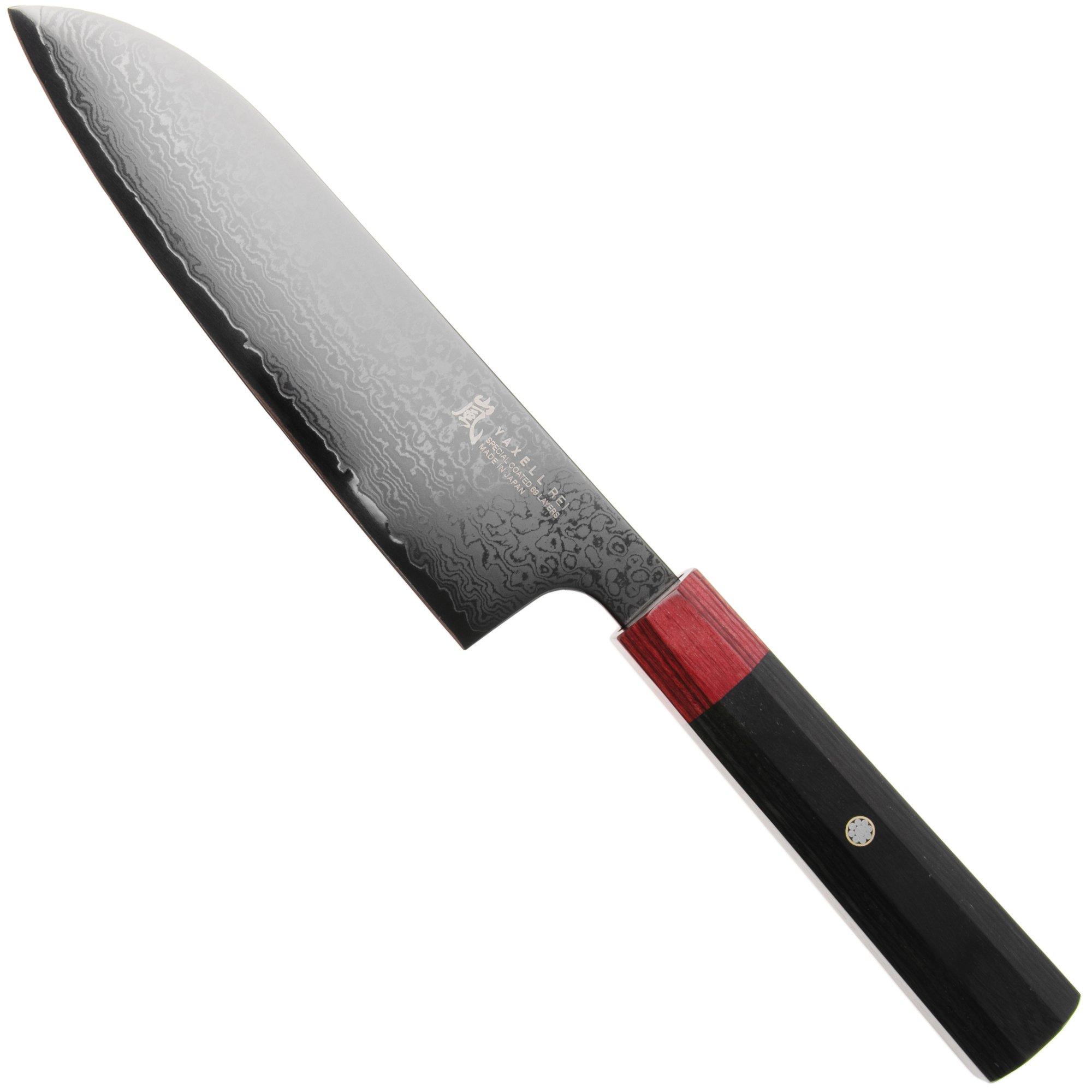 Yaxell Rei YL37401, 69-laags damaststaal, VG10, DLC coating, santoku, 16.5 cm