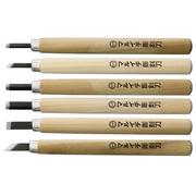 Yoshiharu KL-6 Maruichi Japanese wood carving knives, set of 6 in plastic case