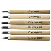 Yoshiharu KL-6 Maruichi Japanse set de couteaux à bois japonais, set de 6 avec étui en plastique