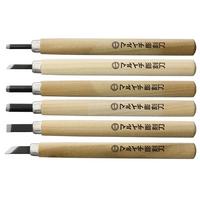 Image for Yoshiharu KL-6 Maruichi Japanese wood carving knives, set of 6 in plastic case