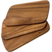 Zassenhaus cutting boards/ serving boards acacia wood 3-piece 22x15x1 cm
