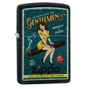 ZIPPO 218-076647 Cigar Girl Design Matte Black, aansteker