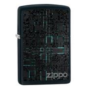 Zippo Blue Neon Design 218-080248, schwarz matt, Feuerzeug