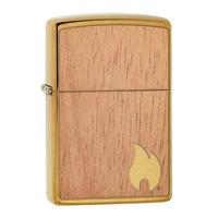 Image for Zippo Woodchuck Mahogany Emblem Brushed Brass 29901-000002, lighter