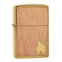 Image for Zippo Woodchuck Mahogany Emblem Brushed Brass 29901-000002, lighter