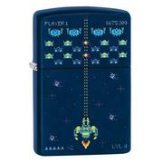 Zippo Pixel Game Design Navy Matte 49114-000002, aansteker