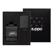 Zippo Tactical Black Pouch y Black Crackle Windproof 49402-000002, set de regalo de mechero