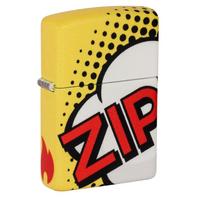 Image for Zippo Comic Pop Art Design Matte Yellow 49533-000002, lighter