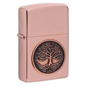 Zippo Tree of Life Emblem High Polish Rose Gold 49638-000002, lighter