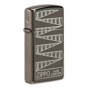 Zippo Slim Collectible 65th Anniversary Ice Black 49709-000002, lighter