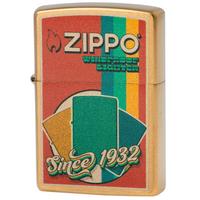 Afbeelding voor Zippo Vintage Zippo Design Brushed Brass 60007703, aansteker
