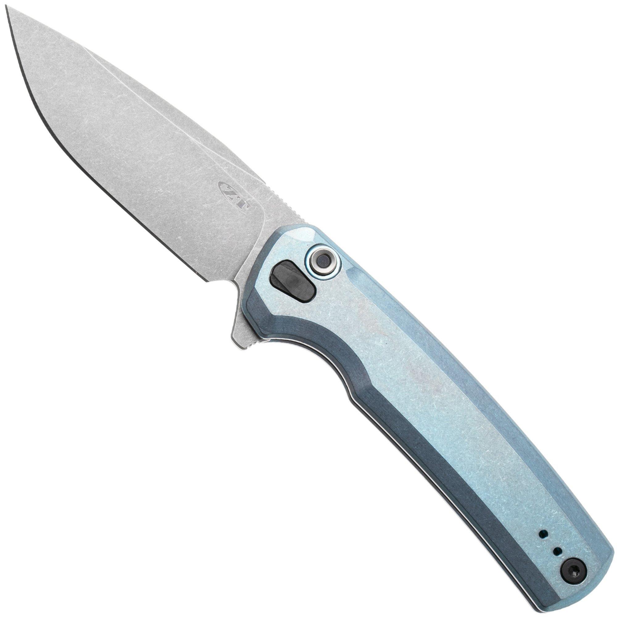 Nóż składany Zero Tolerance 0044BLU Blasted S90VN, Blue Titanium, Factory Special Series
