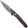 Afbeelding voor Zero Tolerance 0117VFDAM Vegas Forge Damascus, Red White Carbon Fiber zakmes