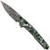 Afbeelding voor Zero Tolerance 0117VFGW Vegas Forge Damascus, Green White Carbon Fiber zakmes
