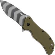 Zero Tolerance 0350OLTS Tiger Stripe MagnaCut, OD Green G10 Limited Edition pocket knife, Ken Onion design