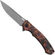 Zero Tolerance 0450CFDAMS Limited Vegas Forge Damascus, Marble Carbon Fiber, pocket knife