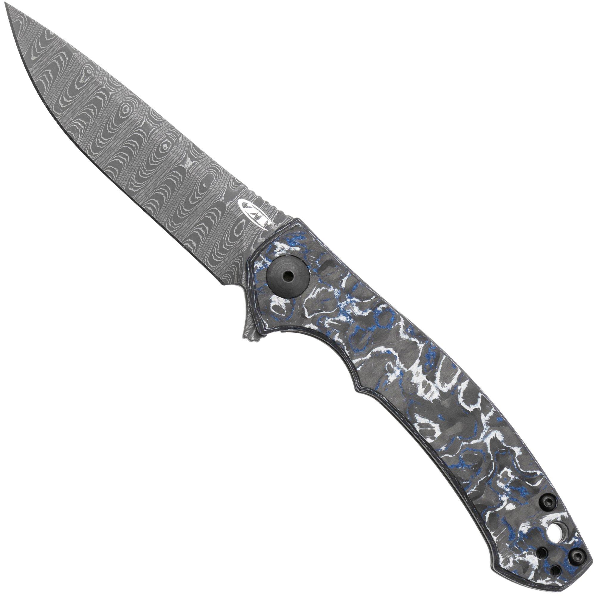 Nóż składany Zero Tolerance 0450MMC Vegas Forge Damascus, Marble Carbon Fiber, Limited Edition