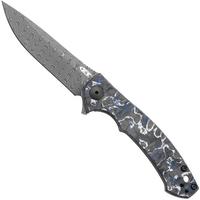 Image for Zero Tolerance 0450MMC Vegas Forge Damascus, Marble Carbon Fiber, Limited Edition pocket knife