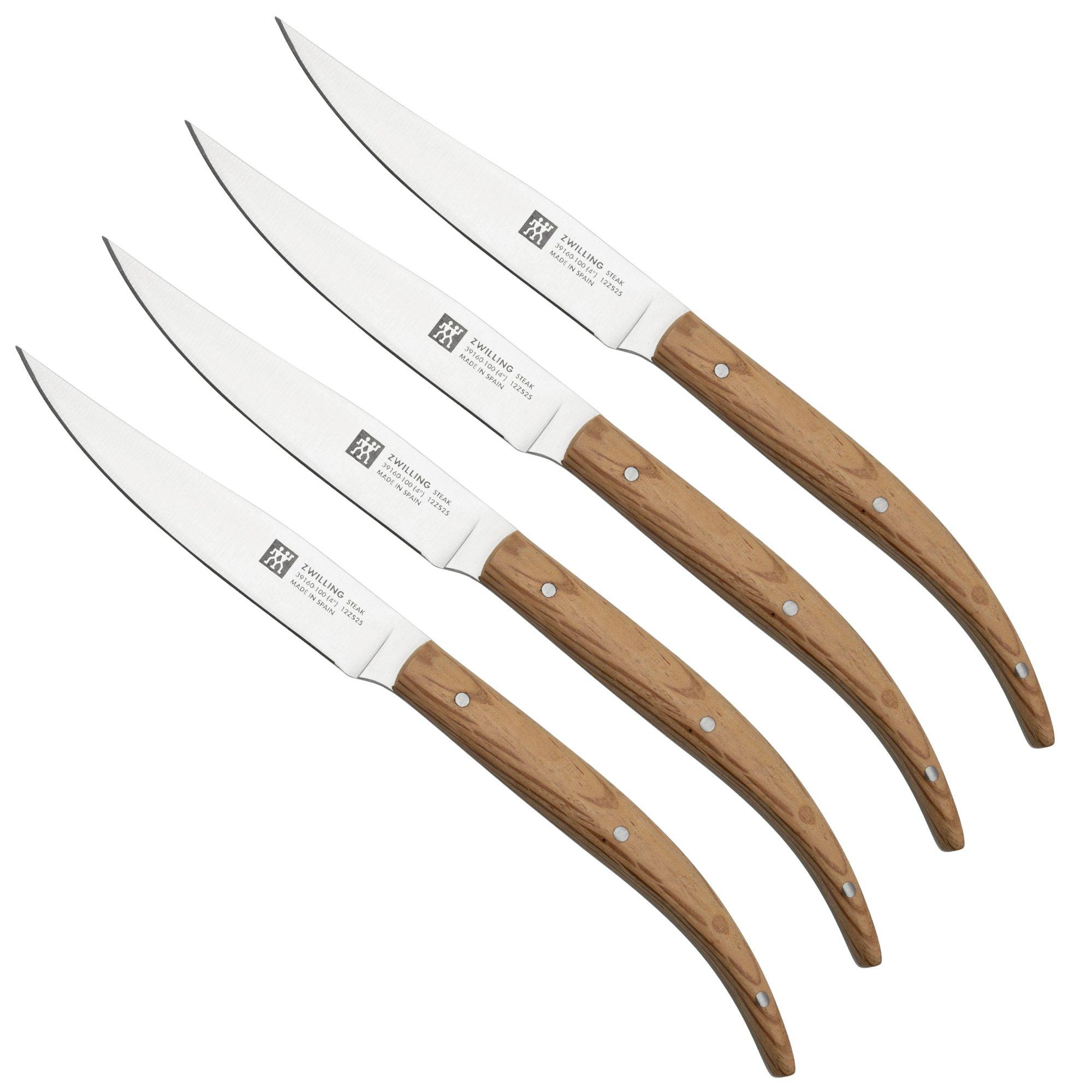 Zwilling Steak 39160, 4-piece steak knife set, holm oak