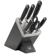 Zwilling All Star 1022568, 7-piece knife set with knife block, charcoal/black