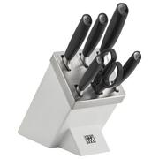 Zwilling All Star 1022569, set de couteaux 7 pièces avec bloc à couteaux, blanc/noir