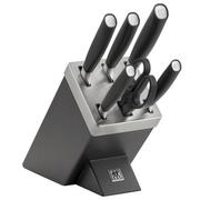 Zwilling All Star 1022760, set de couteaux 7 pièces avec bloc à couteaux, anthracite/argenté