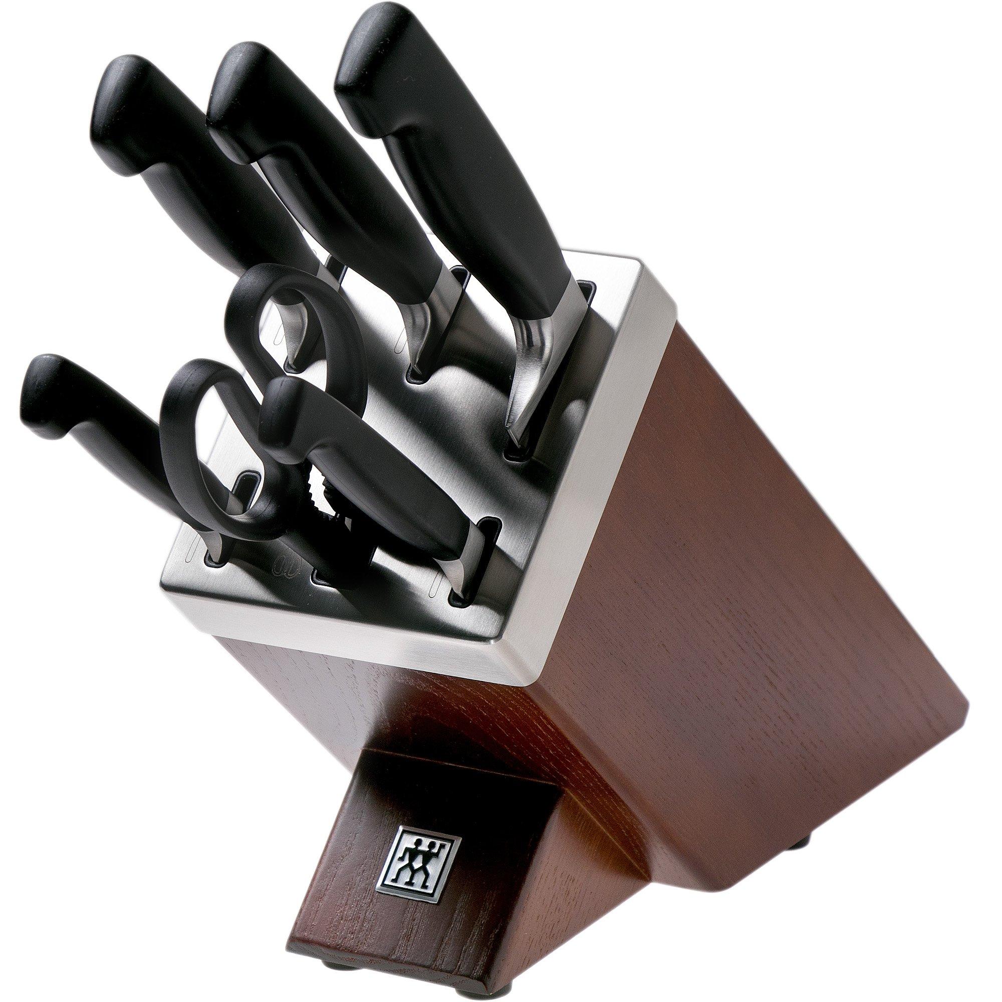 Zwilling Vier Sterne SharpBlock Messerblock selbstschärfend, 7-teilig, 35145-000,